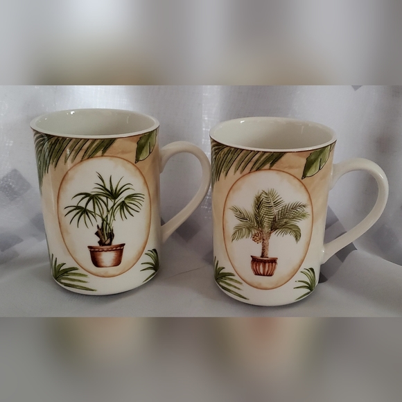 American Atelier Palm 5594 Coffee Mug Cup. Set of 2. - Picture 2 of 4